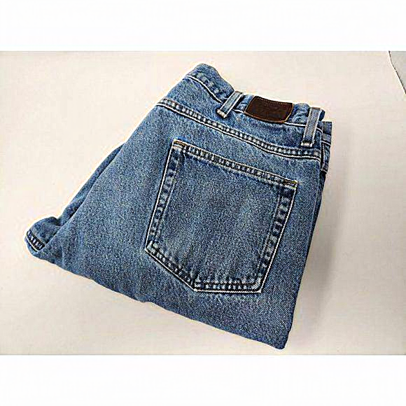 L.L. Bean Jeans Ll Bean Flannel Lined Mens Classic Fit Blue Denim